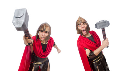 Gladiator isolated on white