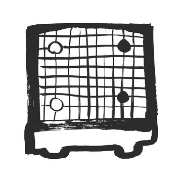 Weiqi board goban, ancient table-top game equipment