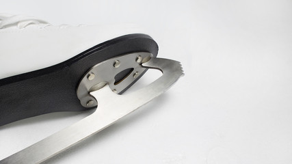 Pair of figure skates isolated on white background.