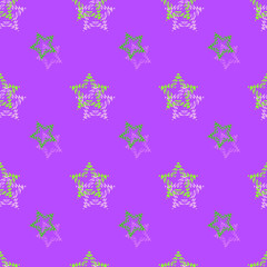 Seamless background pattern with colored diverse stars.