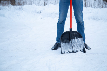 man shoveling snow