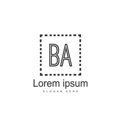 Letter Logo BA Template Vector Design