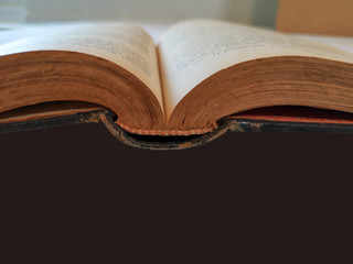 Lined notebook on white background