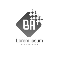 Letter Logo BA Template Vector Design