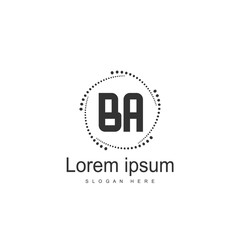 Letter Logo BA Template Vector Design