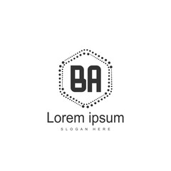 Obraz premium Letter Logo BA Template Vector Design