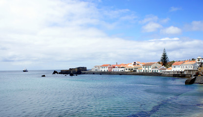 Horta.The old embankment of the city with the remains of fortifications.Faial Island.Azores.
