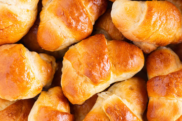 Baked crescents background
