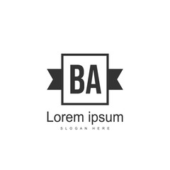 Obraz premium Letter Logo BA Template Vector Design