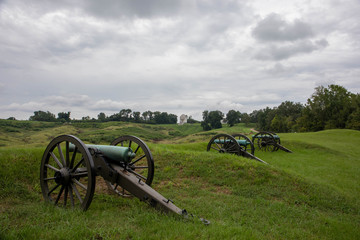 Vicksburg National Military Park preserves the site of the American Civil War Battle of Vicksburg
