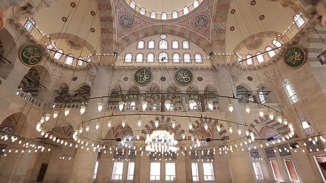 Istanbul Ottoman Kilic Ali Pasa Mosque Interior Chandelier