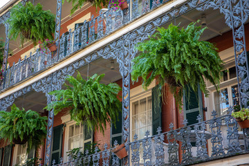 Beautiful building in the French Quarter of New Orleans, Louisiana