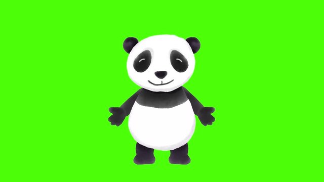 Panda tanzt – Animation Greenscreen