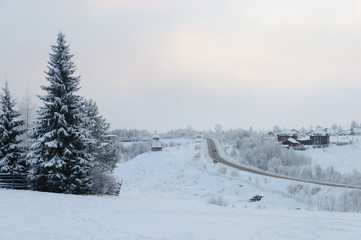 Obraz premium Country winter landscape