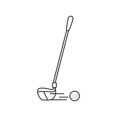 stick with golf ball isolated icon