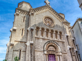 Fototapeta na wymiar Church of Notre Dame de Bon Voyage, Cote d Azur, French, Riviera, South of France, Europe