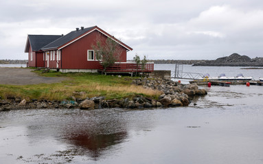 Fototapeta na wymiar Nusfjord town in Norway