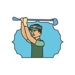 seal with golfer avatar character