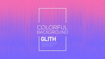 Modern glitch effect. Digital vector minimalistic style. Vivid color striped abstract background. Template for your design, cover, flyer, book, brochure. Dynamic flow lines conceptual illustration.