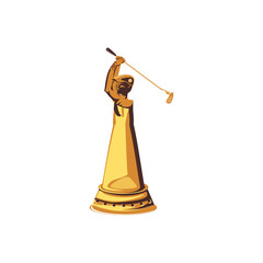 trophy of golf isolated icon