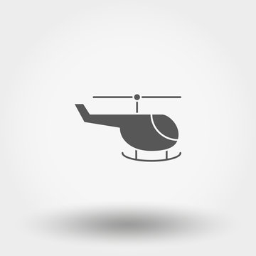 Helicopter. Toy. Icon. Vector. Silhouette. Flat design