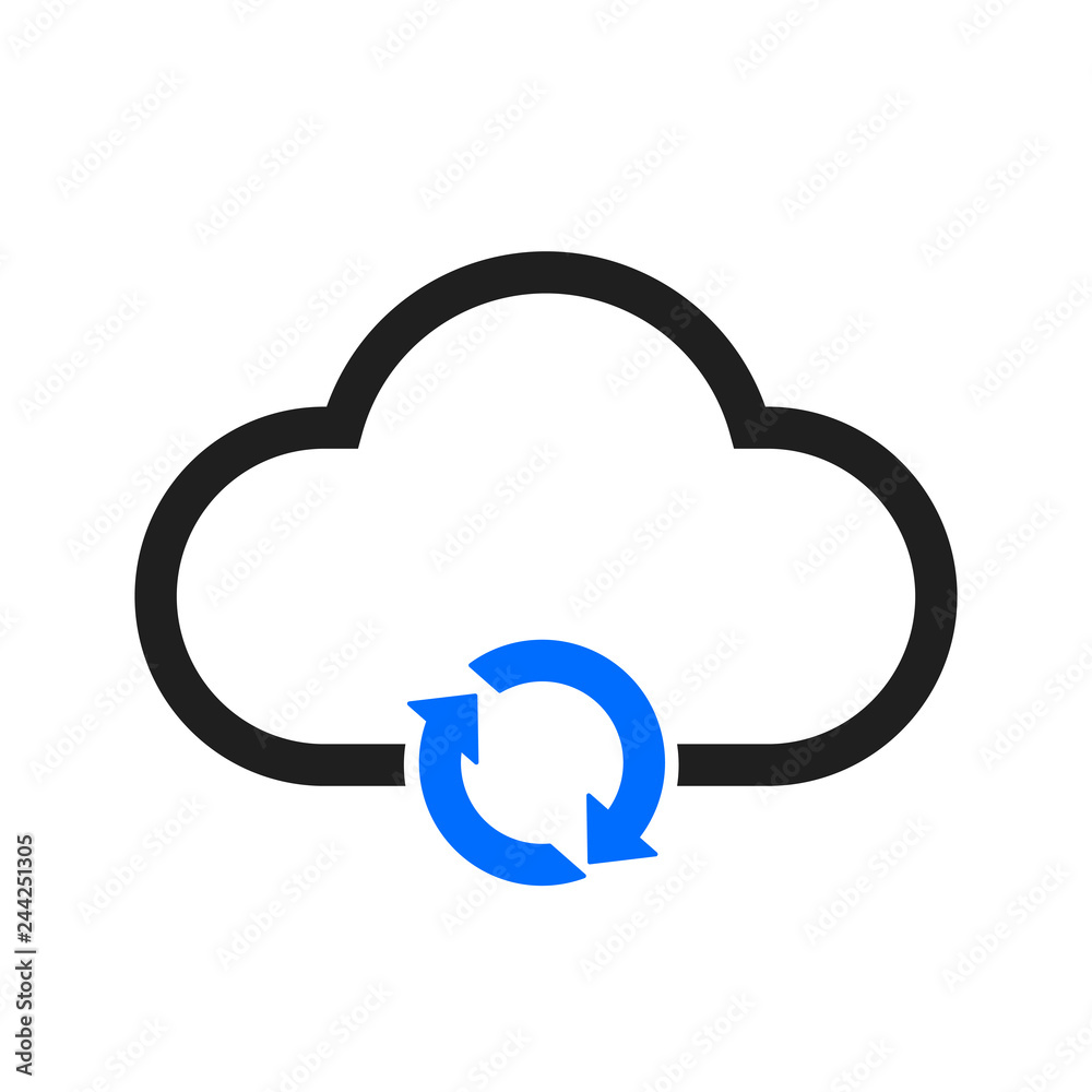 Poster update simple cloud icon – stock vector