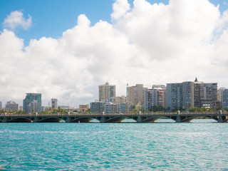 Obraz premium San Juan, Puerto Rico skyline on Condado Beach.
