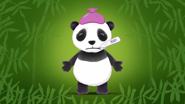 Panda, krank – Animation