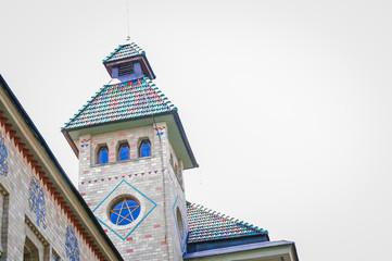 Elements of architecture. Building's facade. Mosaic