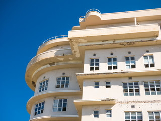 Image of the once famous Normandy Hotel (abandonned) in a state of ruin. San Juan, Puerto Rico