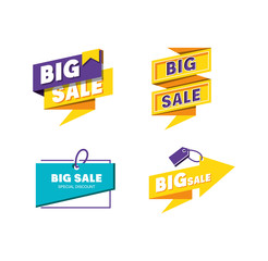 set labels of big sale