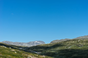 Fototapeta premium Landschaft im Skanmsdalsvegen im Dovrefjell