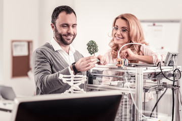 Talented smart designers making landscape design project