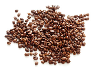 coffee beans isolated on white background