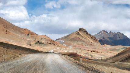 Long Pamir Highway M41, taken in Tajikistan in August 2018 taken in hdr
