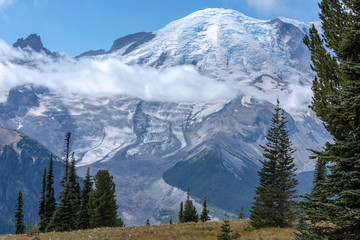 Mt. Rainier and clouds