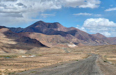 Long Pamir Highway M41, taken in Tajikistan in August 2018 taken in hdr
