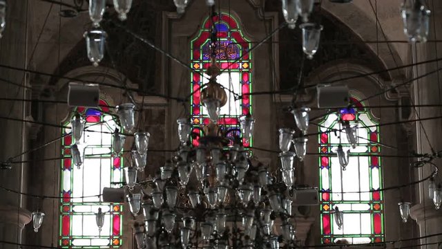Istanbul Ottoman Laleli Mosque Interior Chandelier 2