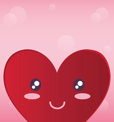 heart face emoticon character