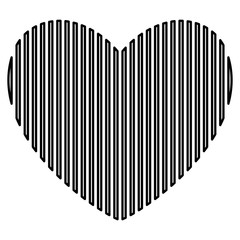 heart love with stripes valentines card
