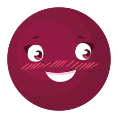 Fototapeta premium happy emoticon kawaii character