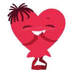heart face emoticon character