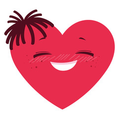 heart face emoticon character