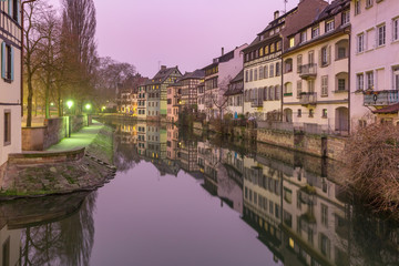 Fototapeta na wymiar Petite France in the morning, Strasbourg, Alsace
