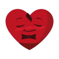 heart with bowtie emoticon character