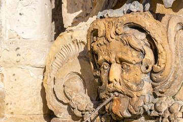 Closeup of a Fountain in Malta