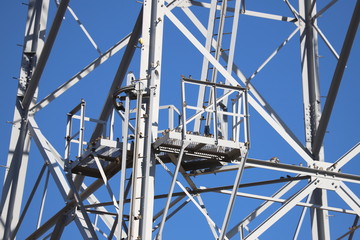 sparrow on iron tower