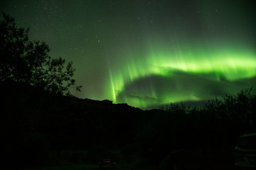 Aurora Borealis, Northern Lights, Green, Iceland