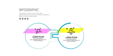 circle outline Business infographics template vector