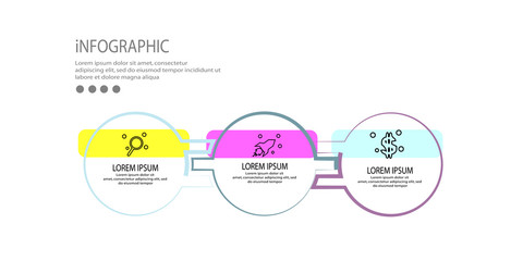 circle outline Business infographics template vector
